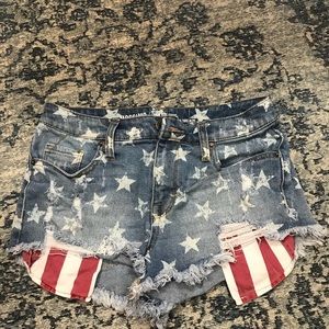 American Flag short shorts.